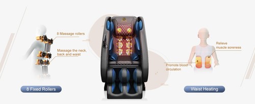 BILITOK Full Body Massage Chair Recliner ZERO GRAVITY Foot Roller Relax - Picture 4 of 32