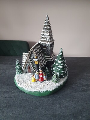 Selbstgemachte Weihnachtsszene Licht Lampe