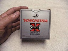 Vintage Silver Winchester Super X 20 ga #8 25 rds Empty Shell Box, see pictures