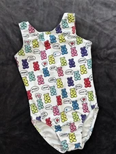 DESTIRA Leotard Gymnastics GUMMY BEAR Heart CANDY Bodysuit GK Leo SIZE: CHILD XS