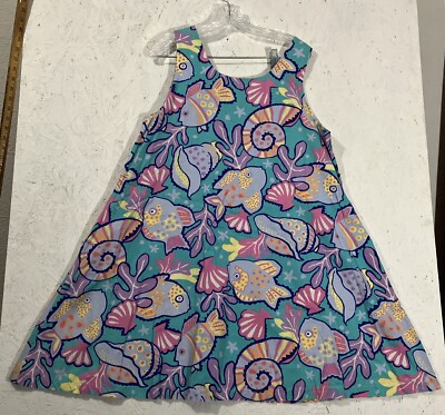 Vintage Periphery Women Large Sea Print Midi Dress Fit & Flare Multicolor |  eBay