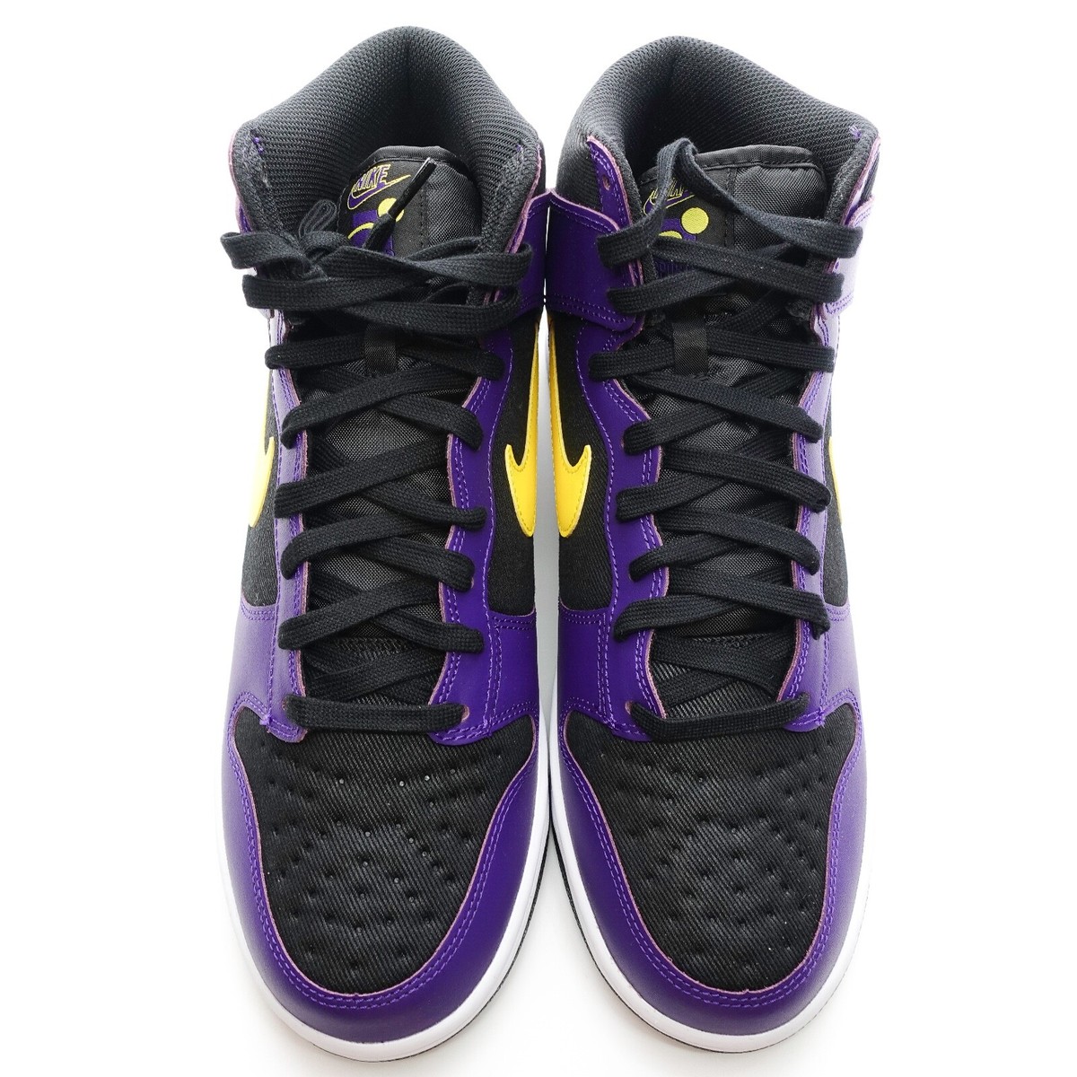 Nike Dunk High Premium EMB Lakers Black Purple Mens Size  display picture 3