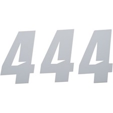 D'Cor Visuals Slash Number Plate - #4 - White - 6" | 45-30-4