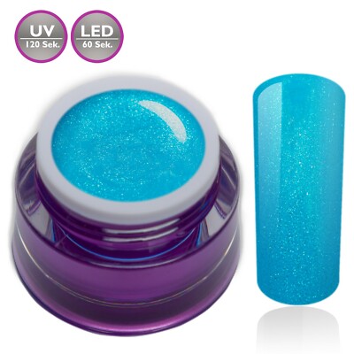 Farbgel Glitter Blau Mermaid Uv Led Nagelgel Gel Nageldesing Nail Art