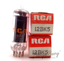 2 RCA 12BK5 Beam Pentode Frequency TV/Radio Audio Vacuum Tube Valve- Bangybang.t