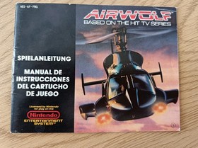 Airwolf + manual - Air Wolf - NES - PAL FRG ( DAS) - &iexcl;Men&uacute; en ingl&eacute;s!