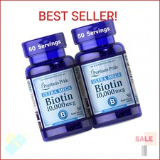Puritan's Pride Premium Ultra Mega Biotin 10,000mcg, Dietary Supplement for Heal