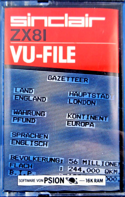 SINCLAIR ZX-81 -- VU-FILE (PSION)