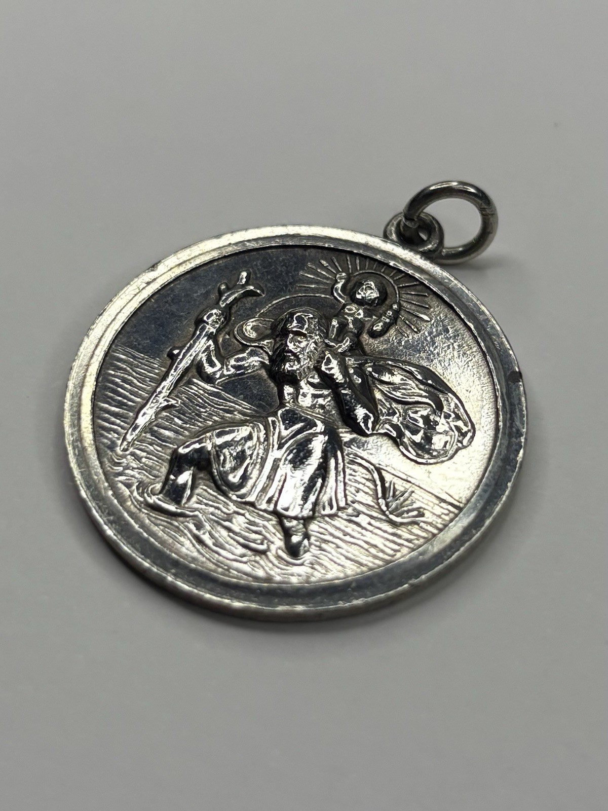 925 Solid Sterling Silver Pendant Small Light 9g … - image 2