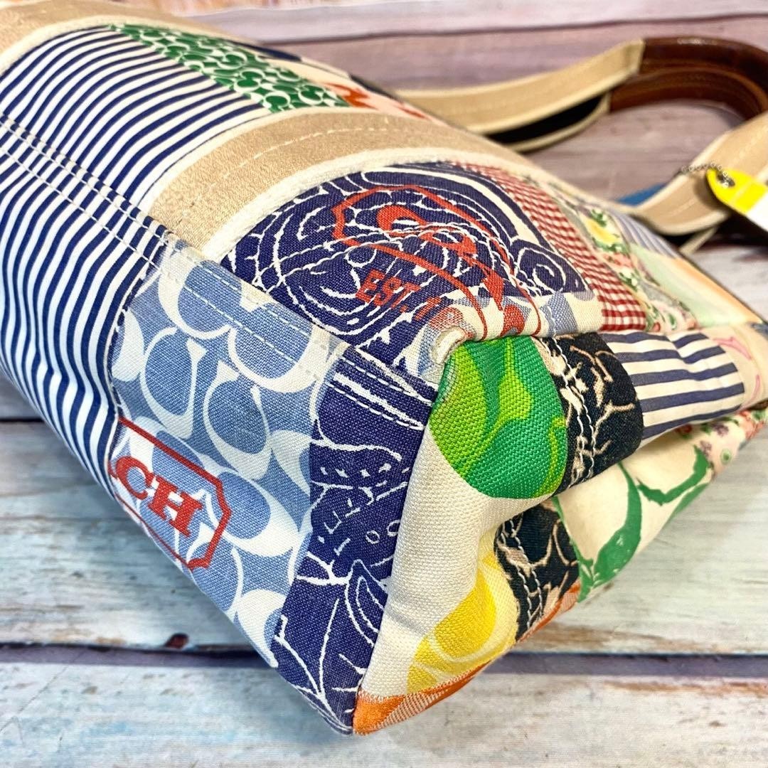 Coach Hamptons Patchwork Tote 10444 Multicolor Ca… - image 8