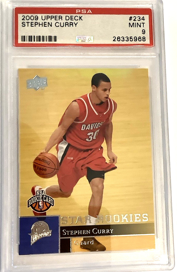 2009 Upper Deck #234 Stephen Curry RC Rookie PSA 9 view 2
