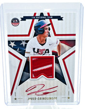Jared Grindlinger 2025 Panini Stars & Stripes Star Material Sigs Patch Auto /25