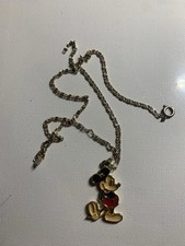Vintage Walt Disney Productions Enamel Mickey Mouse Necklace Pendant 1970s