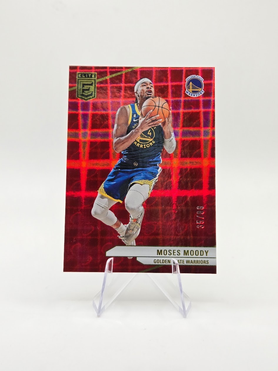 Moses Moody 2023-24 Panini Donruss Elite International Red SP /88 #143 Warriors
