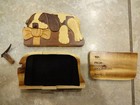 Dog Sleeping Wood Puzzle Trinket Intarsia Wood Art Box with Black Felt Insert — photo 6