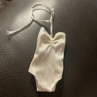 Vintage Barbie Doll Island Fun White Swimsuit #4061 1987 Swim