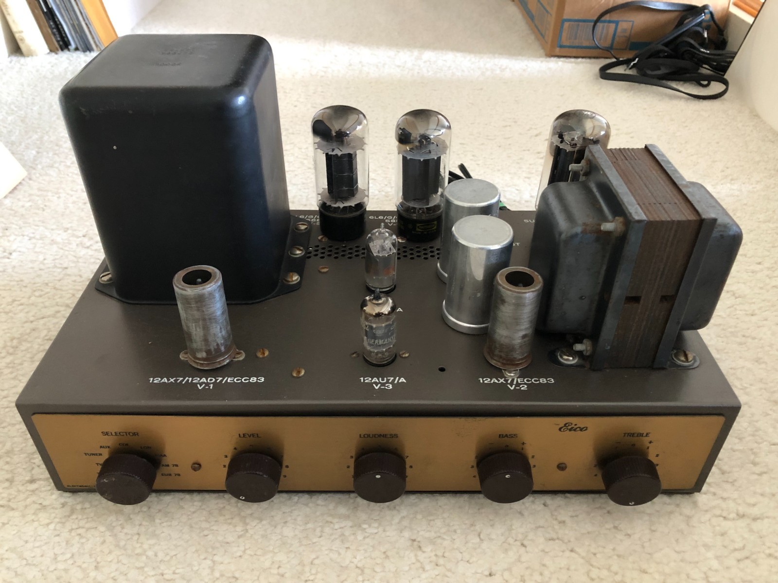 VINTAGE  EICO  MODEL  HF-20   TUBE AMPLIFIER   ( WORKING )