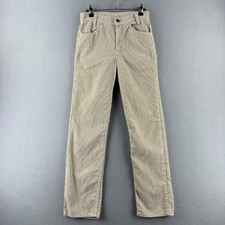 Vintage Levis Pants Mens 28x30 Fits 26x28 Student Corduroy 80s Talon Zip USA