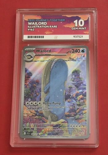 Pokémon TCG - Wailord - Journey Together - IR - 162/159 - Graded Ace 10