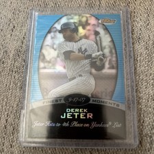 2008 Topps Finest - Finest Moments Derek Jeter #FM-DJ Blue Refractor /299