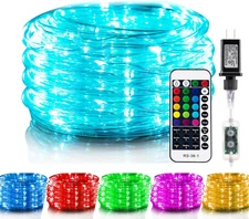 Color Changing Rope Lights, Outdoor, LED String Light, Plug & Remote, Waterproof