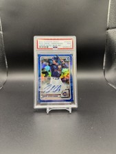 2020 Bowman Draft Pete Crow-Armstrong Chrome Auto TRUE Blue /150 PSA 9 CUBS