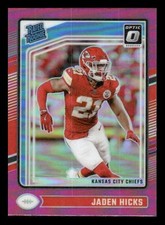 2024 Donruss Optic #237 Jaden Hicks Rookie Pink Kansas City Chiefs
