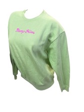 Victoria's Secret Pink Everyday Lounge Campus Glitter Sweatshirt Crew Black/Gray