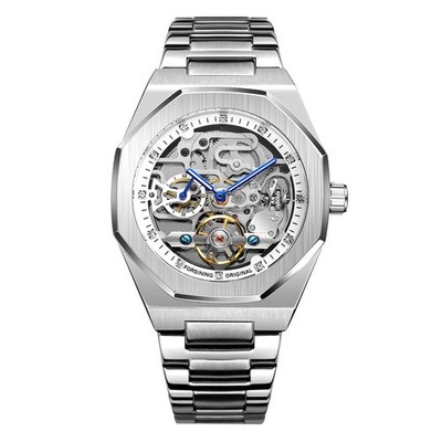 Armbanduhr Herren Analog Automatik Edelstahl Mechanische Skelett Männer Uhr G...