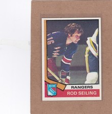 1974-75 TOPPS HOCKEY ROD SEILING #102 RANGERS EXMT *A45419
