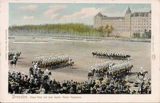 Dresden, Germany, Alaun Square with Horse Guards Regiment 1906