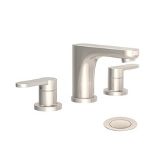 Identity Widespread Two-Handle Bathroom Faucet with Push Pop Drain 1.0 GPM ,...