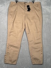 Lauren Ralph Lauren Pants Womens 16 Tan Stretch Riding Jodhpur Button Ankle