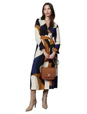 RRP£175 NEW Printed Wrap Dress Blue available in size:8 reg ,12 reg , 14 reg