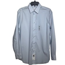 Calvin Klein Steel  Men's Reg-Fit Stretch Dress Shirt, mist 15.5 32-33 85