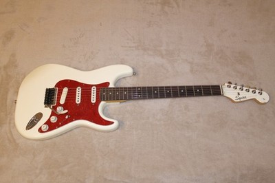 96-98 Korea Fender Squier Pro Tone Protone Stratocaster Olympic White Gig Bag!