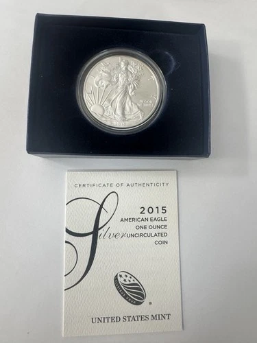 2015-W Proof $1 American Silver Eagle Box  & COA