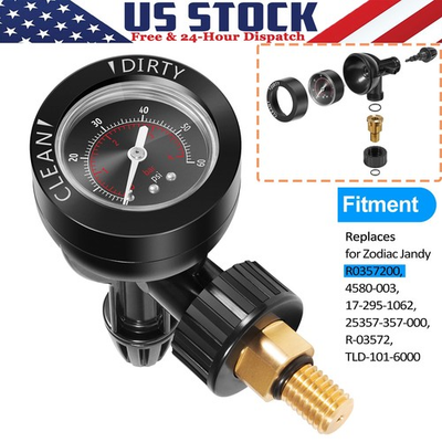 #ad R0357200 Brass Air Pressure Gauge Release Valve 0 60psi for Jandy CV amp;CL Series $31.80