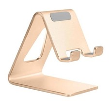Desk Cell Phone Stand Phone Holder, Aluminum Phone Cradle Dock for iPhone Gold