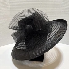 $118 Bellissima Spring Summer Easter Church Wedding Derby Hat  BH312406 Black