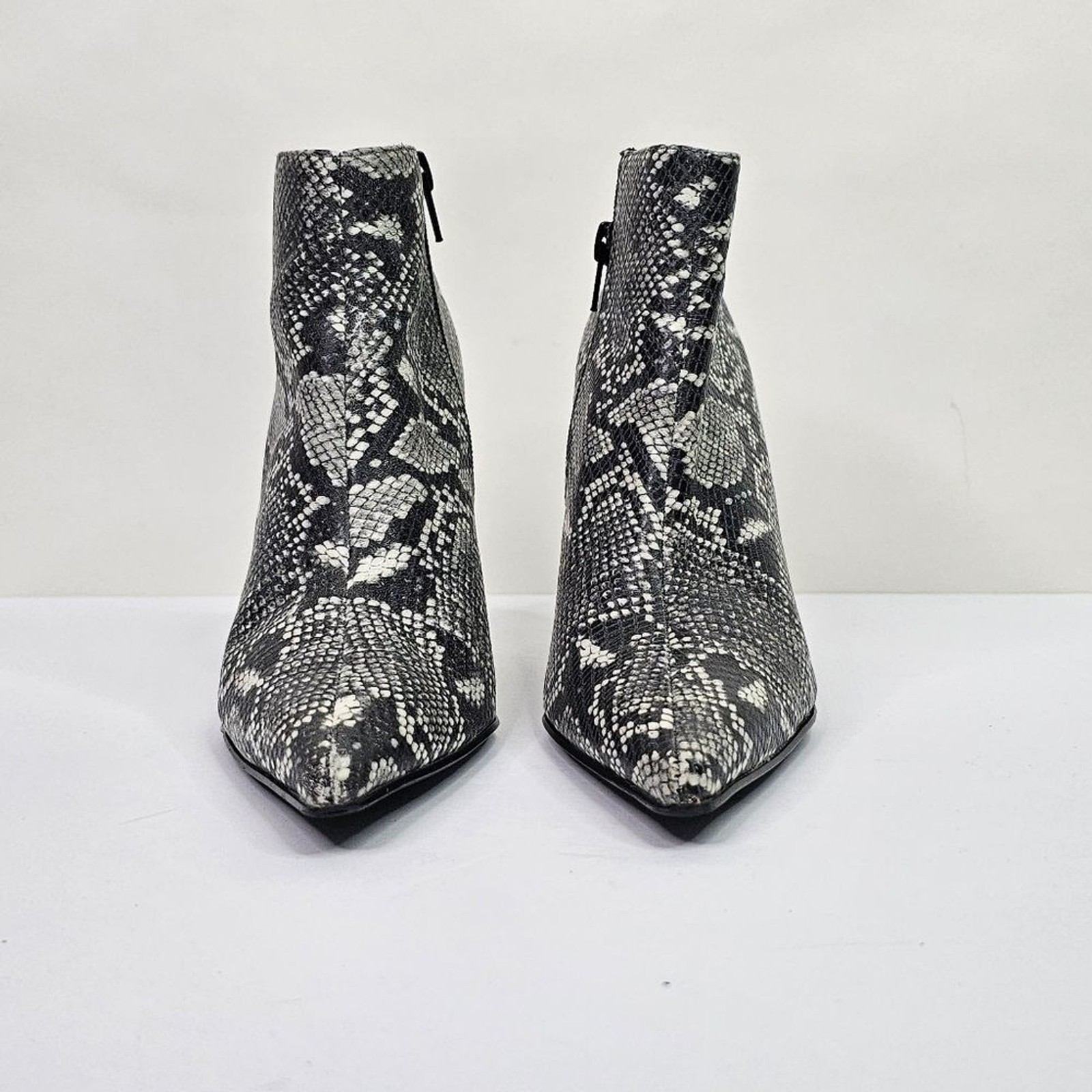 Colin Stuart Python Printed Leather Booties - image 10