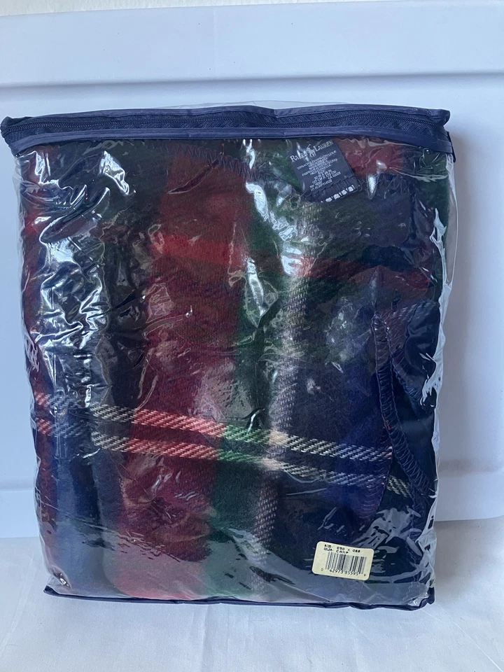 Ralph Lauren Camp Tartán Escocés Estadio Manta 58” X 60” Nueva De Colección Foto 3 de 4