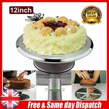 Cake Turntable 12'' Aluminum Revolving Stand Holder Cake Baking Decor Kit UK