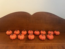 Set of 13 Small Foam Pumpkins 1 3/8  