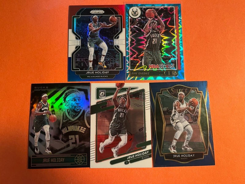 Jrue Holiday (5) Cards 2020-22 Paninis Bucks