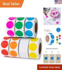 3500 Pcs Colored Dot Stickers, 3/4" Label Sticker Round Color Coding Labels C...