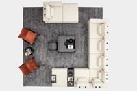 Wohnzimmer Möbel Polstergarnitur Wohnlandschaft Ecksofa Sessel Textilsofas