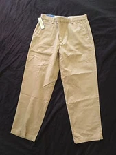 New Men's Dockers True Chino Flat Front Relaxed Fit Khaki Tapered Pants 31x30
