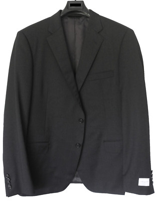 NWOT Men's 46R 46 Reg Samuelsohn Yates Super 120's Suit Coat Blazer in Dark Grey
