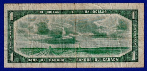 CANADA $1 (1954) BC-29a / P-66a Circulated DEVIL'S FACE 👿 ** H/A 1453142 ** - Picture 2 of 2